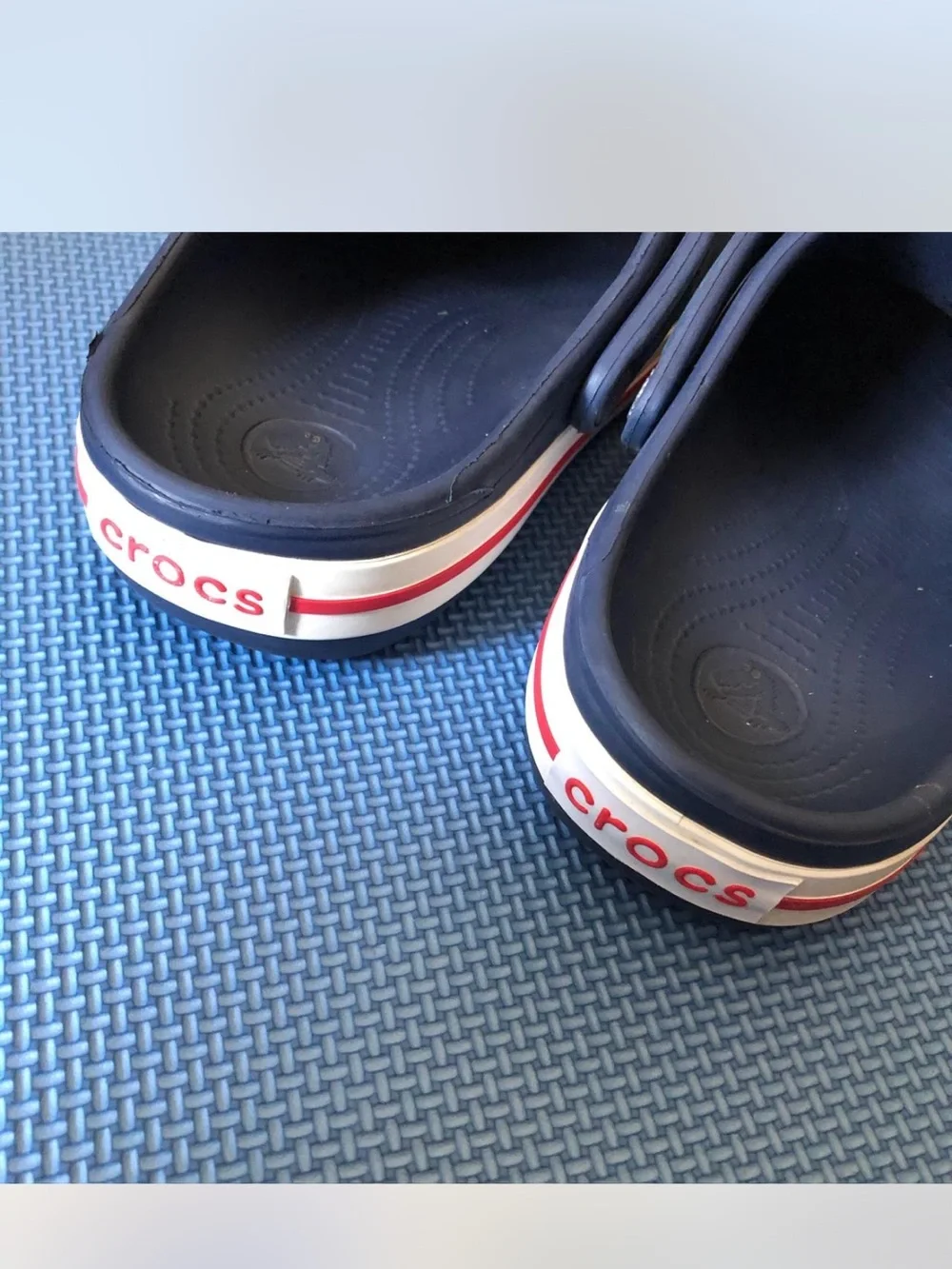 CROCS Kids' Navy Clogs with Red-Trim